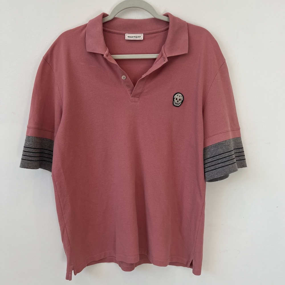 Alexander McQueen vintage pink polo shirt